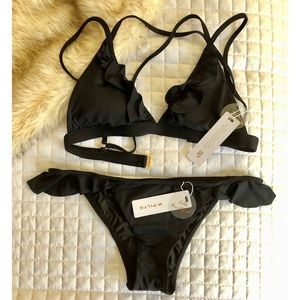 Pily Q Black Ruffle Bikini
